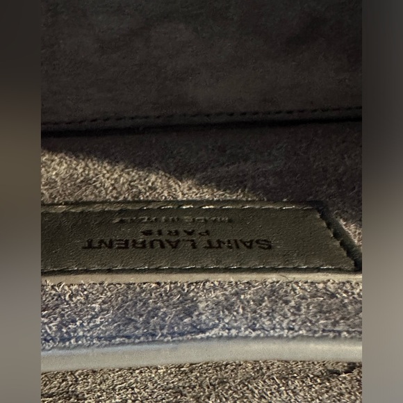 YVES SAINT LAURENT Two way handbag ,Gray croc leather 🌟AUTHENTIC 🌟 - Picture 8 of 12